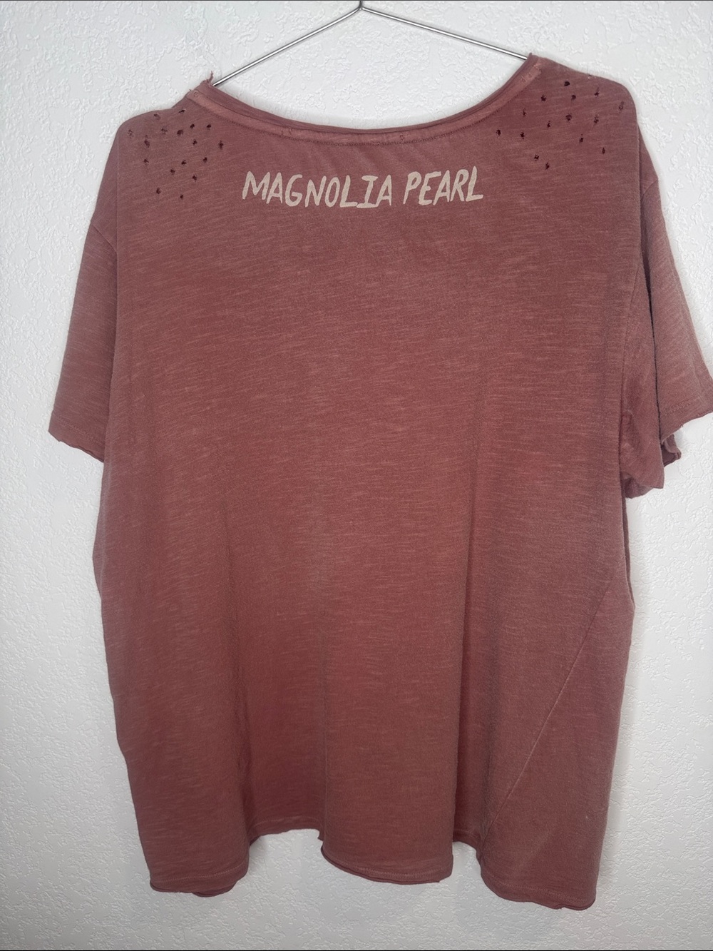 Magnolia Pearl Sovereign Heart 924 Bisou Dusty Rose Distressed Tee Shirt OS - Picture 5 of 11
